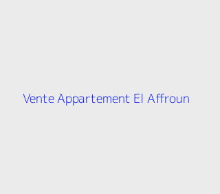 Vente Appartement F2 Blida